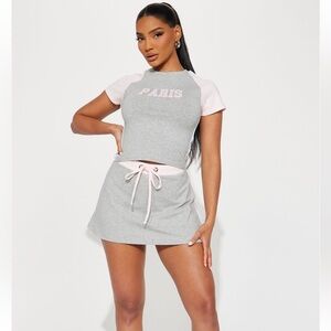 Fashion nova Paris skort set XL💕